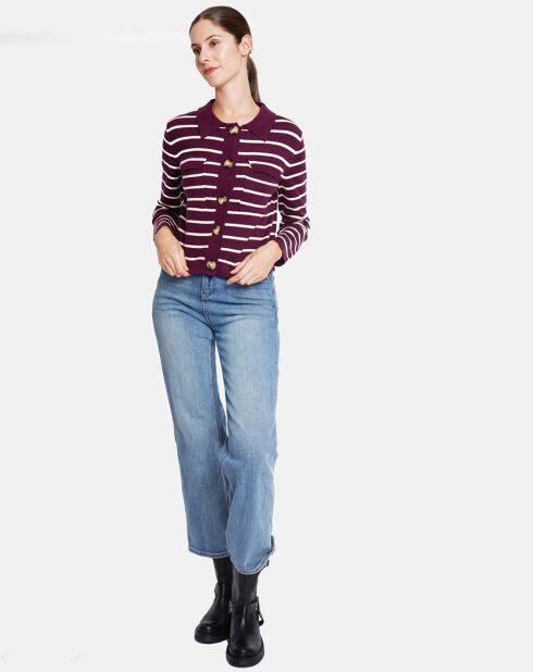 Cardigan Audrey bordeaux