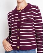 Cardigan Audrey bordeaux