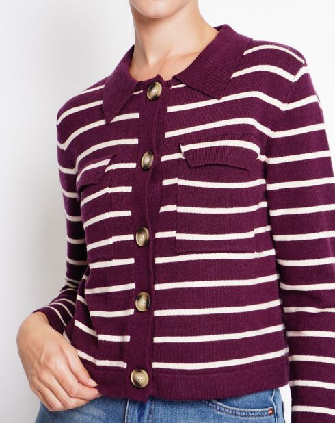 Cardigan Audrey bordeaux