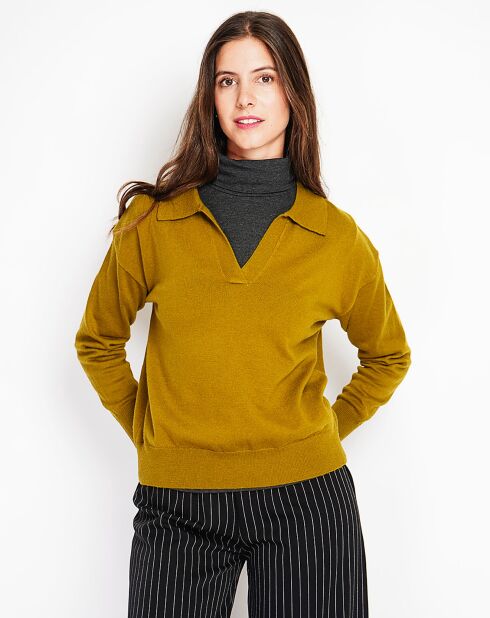 Pull Laurence vert olive