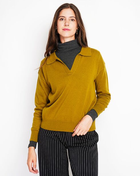 Pull Laurence vert olive