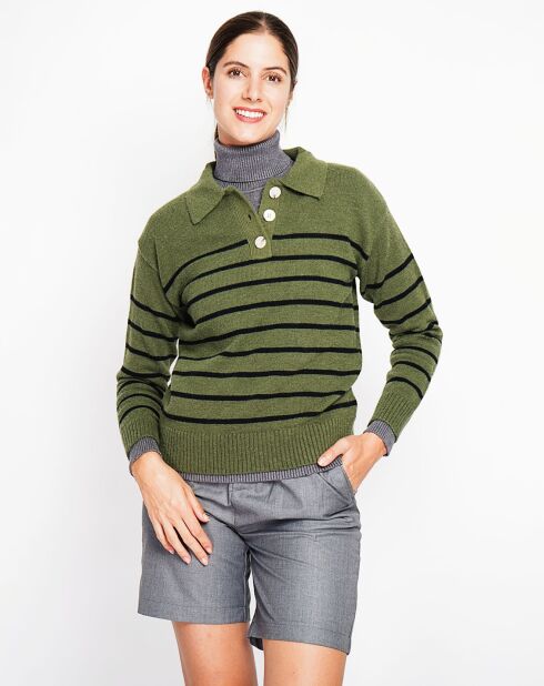 Pull Justine kaki