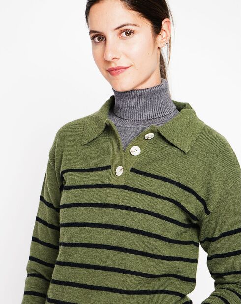 Pull Justine kaki