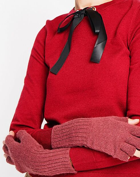 Mitaines Lola bordeaux