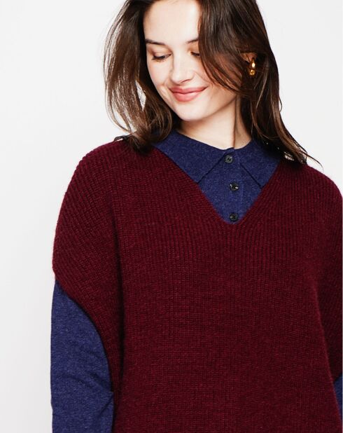 Pull Victoire bordeaux