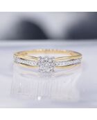 Bague La Promise Diamants 0.16 ct or jaune