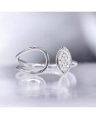 Bague Luna Diamant 0.086 ct or blanc