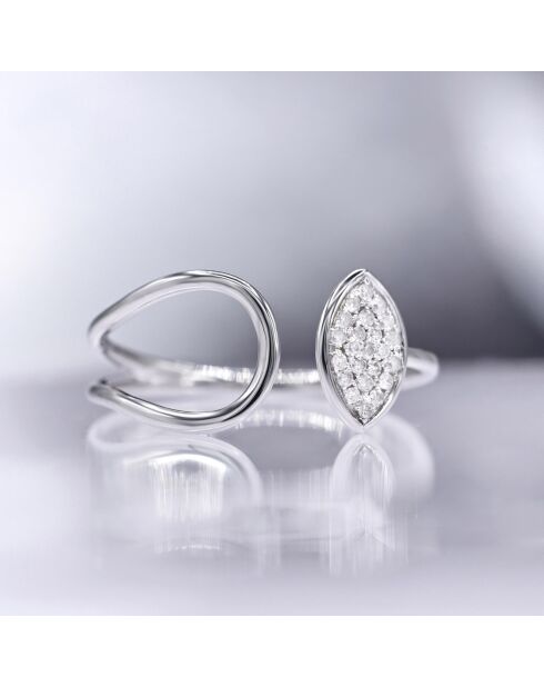 Bague Luna Diamant 0.086 ct or blanc