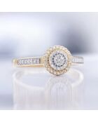Bague Lucinda Diamants 0.142 ct or jaune