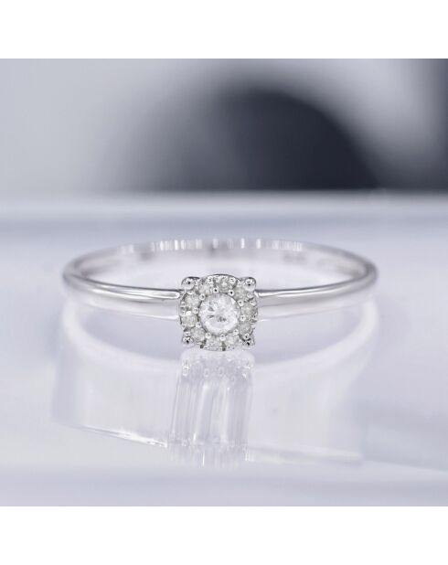 Bague Akna Diamants 0.11 ct or blanc