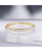 Bague Alliance Divine Diamants 0.12 ct or jaune