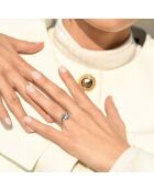 Bague Auckland Diamants 0.03 ct & Topaze 1.70 ct Or Blanc