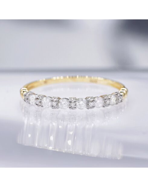 Bague Kuantan Diamants 0.29ct or jaune