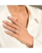Bague Bouquet Diamant 0.11 ct or blanc