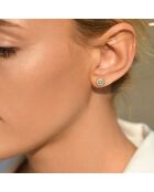 Boucles d'Oreilles Divine Diamants 0.12 ct or jaune