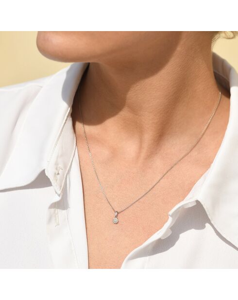 Pendentif Idylle Diamants 0.06 ct or blanc