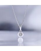 Pendentif Bombe Diamants 0.02ct or blanc
