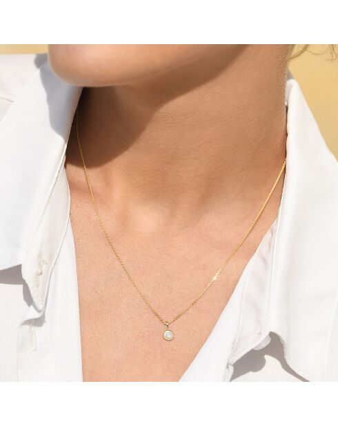 Pendentif Bombe Diamants 0.02 ct or jaune