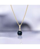 Anhänger aus 0,02 Karat Tonga-Diamant und 1,5 Karat Blautopas-Gelbgold