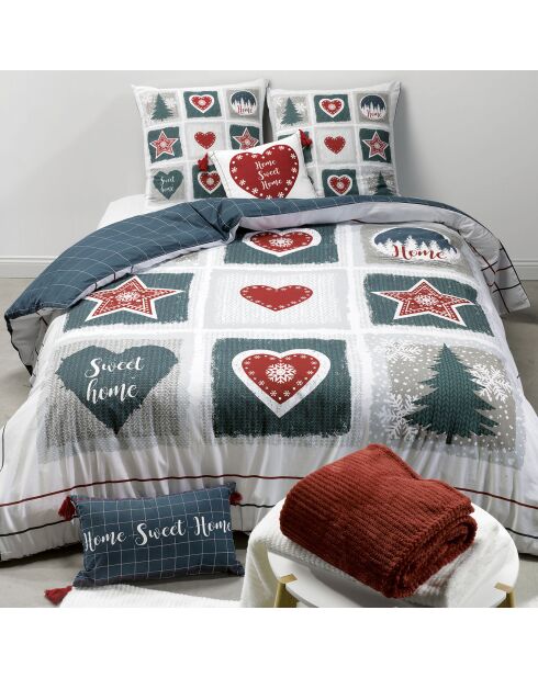 Parure Housse de Couette Home Sweet Home multicolore