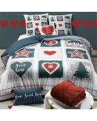Parure Housse de Couette Home Sweet Home multicolore