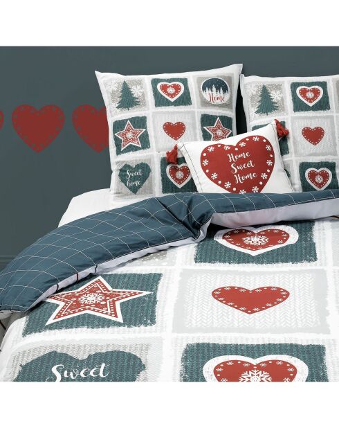 Parure Housse de Couette Home Sweet Home multicolore