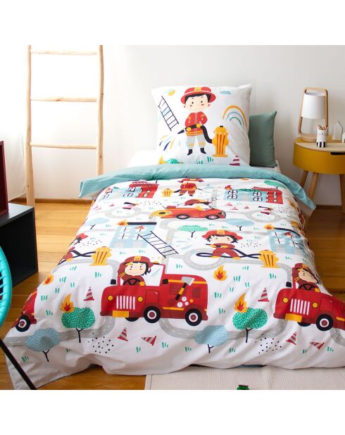 Parure Housse de Couette Adouci Fuego bleue