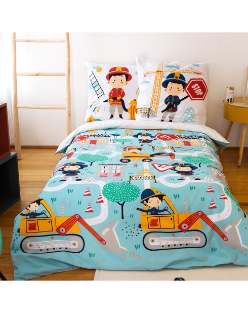 Parure Housse de Couette Adouci Fuego bleue