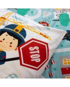 Parure Housse de Couette Adouci Fuego bleue