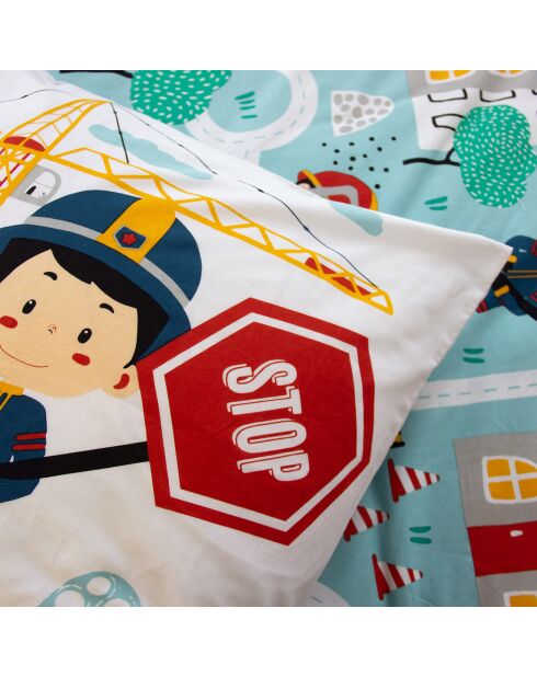 Parure Housse de Couette Adouci Fuego bleue