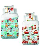 Parure Housse de Couette Adouci Fuego bleue