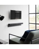 Etagère murale avec panneau magnétique noire - 90x15.7x9 cm