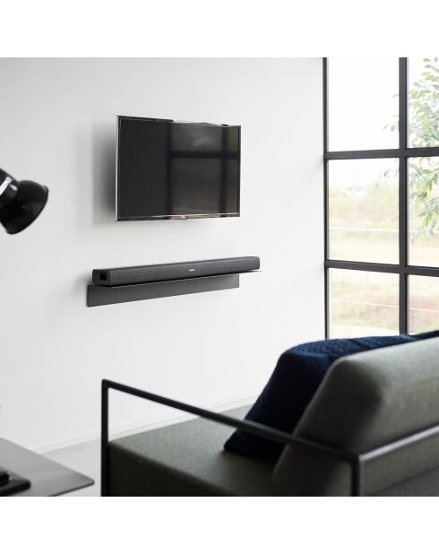 Etagère murale avec panneau magnétique noire - 90x15.7x9 cm