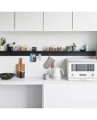 Etagère murale avec panneau magnétique noire - 90x15.7x9 cm