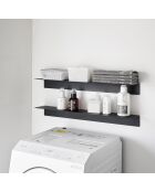 Etagère murale avec panneau magnétique noire - 90x15.7x9 cm