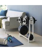 Support pour haltères blanc - 52x17x54.3 cm