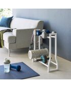 Support pour haltères blanc - 52x17x54.3 cm