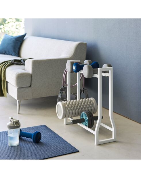 Support pour haltères blanc - 52x17x54.3 cm