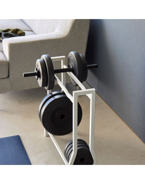 Support pour haltères blanc - 52x17x54.3 cm