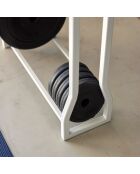 Support pour haltères blanc - 52x17x54.3 cm