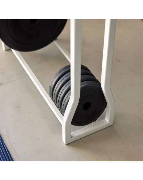 Support pour haltères blanc - 52x17x54.3 cm