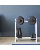 Support pour haltères blanc - 52x17x54.3 cm