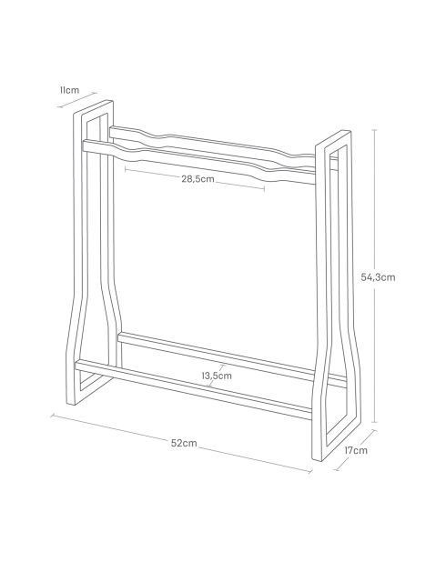 Support pour haltères blanc - 52x17x54.3 cm