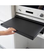 Schuiftafelblad met zwarte lade - 45x39,3-64x13,5 cm
