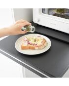 Schuiftafelblad met zwarte lade - 45x39,3-64x13,5 cm