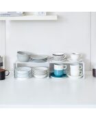 Etagère de cuisine empilable  blanc - 30.5x14x14 cm