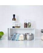 Etagère de cuisine empilable  blanc - 30.5x14x14 cm
