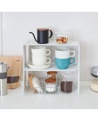 Etagère de cuisine empilable  blanc - 30.5x14x14 cm