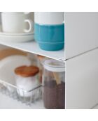 Etagère de cuisine empilable  blanc - 30.5x14x14 cm