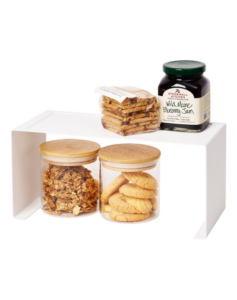 Etagère de cuisine empilable  blanc - 30.5x14x14 cm